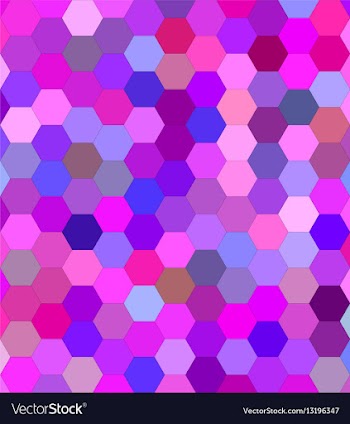 Pink colorful hexagon mosaic background design vector image