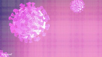 Pink coronavirus cells under microscope background | Free  illustration - 2316924