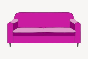 Pink couch sticker, furniture illustration | Free Vector - rawpixel