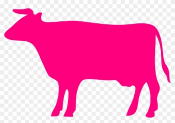 Pink Cow Clipart Collection - Cow Silhouette