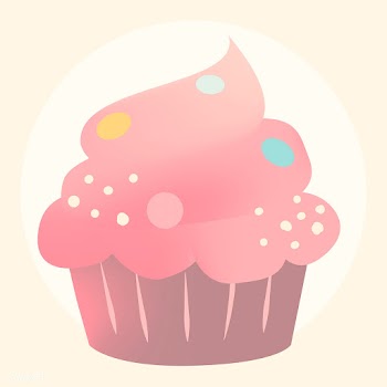 Pink creamy cupcake design vector | Free stock vector - 508598