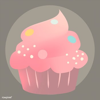 Pink creamy cupcake design vector | Free stock vector - 508652