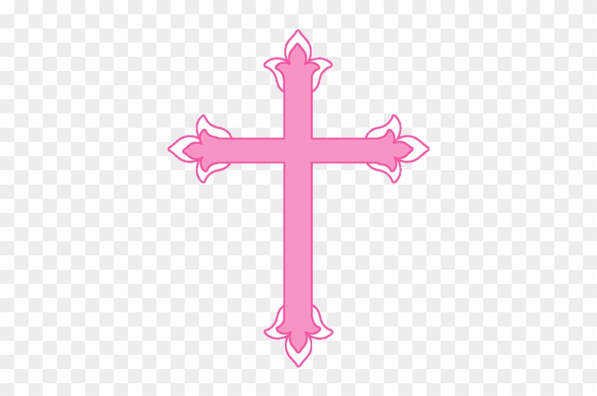 Pink Cross Clip Art - Pink Baptism Cross Png