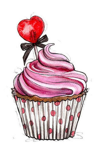 pink cupcake - made with strawberries, raspberries and love :D ...