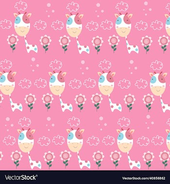 pink cute cow pattern