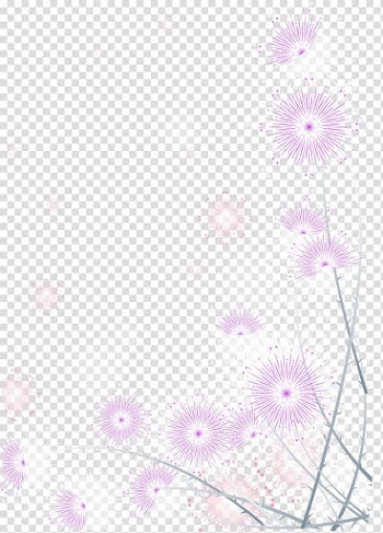 Pink dandelion seed heads illustration, Textile Petal Pink Pattern, Purple Dandelion transparent background PNG clipart