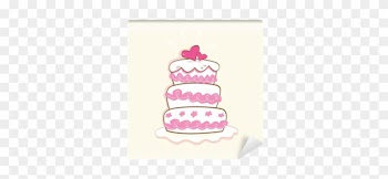 Pink Decorative Sweet Cake - Wedding Cake Clip Art