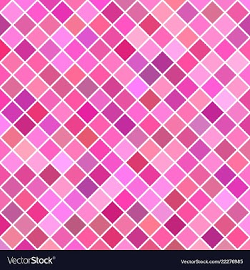Pink diagonal square pattern background vector image