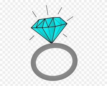 Pink Diamond Clip Art - Blue Wedding Ring Clipart