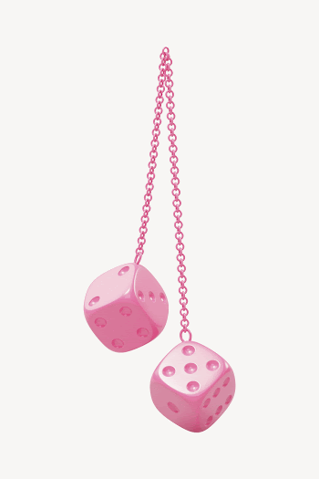 Pink dice & chain, 3D | Free Photo - rawpixel