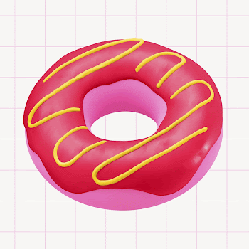 Pink donut, 3D rendering design | Free Photo - rawpixel
