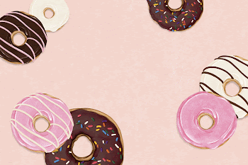 Pink donut frame background, dessert | Free Photo Illustration - rawpixel