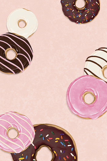 Pink donut frame background, dessert | Free Photo Illustration - rawpixel