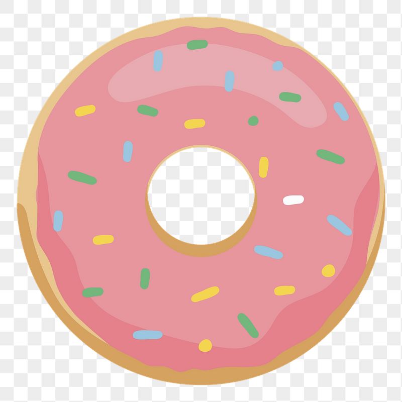 Pink donut png sticker, cute | Free PNG Illustration - rawpixel