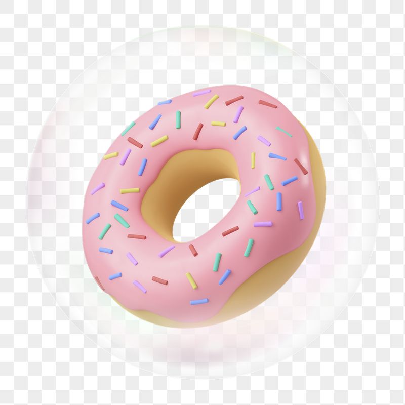 Pink donut png sticker, dessert | Free PNG - rawpixel