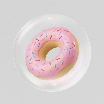 Pink donut  sticker, dessert | Free PSD - rawpixel