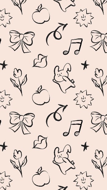 Pink doodle pattern mobile wallpaper, | Free Photo - rawpixel