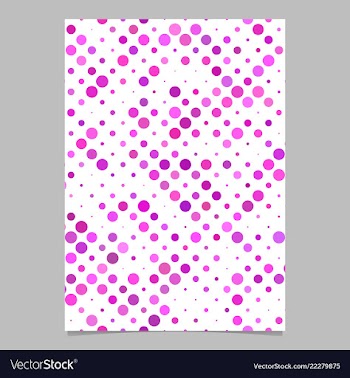 Pink dot pattern brochure background - stationery vector image