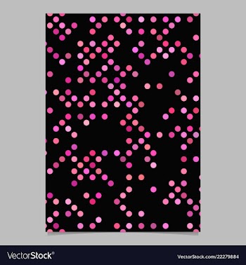 Pink dot pattern brochure background - stationery vector image