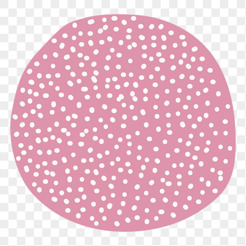 Pink dotted png circle sticker, | Free PNG - rawpixel