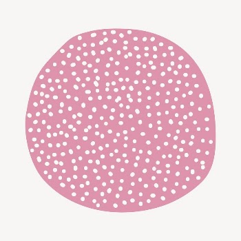 Pink dotted round shape collage | Free PSD - rawpixel