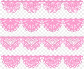 Pink Download - Pink fan-shaped lace edge 