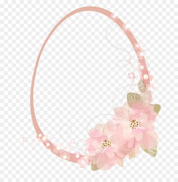 Pink Easter Motif - Pink color Easter border pattern 