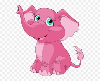 Pink Elephant Image - Pink Baby Elephant Cartoon