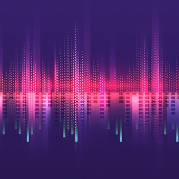 Pink equalizer pattern background vector