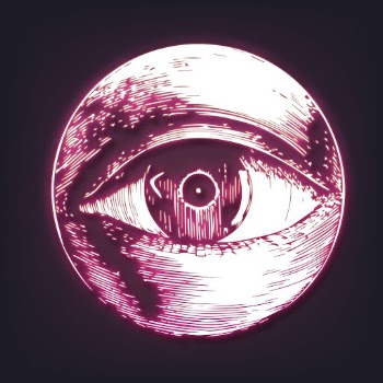 Pink eye etching neon, vintage | Free Photo - rawpixel
