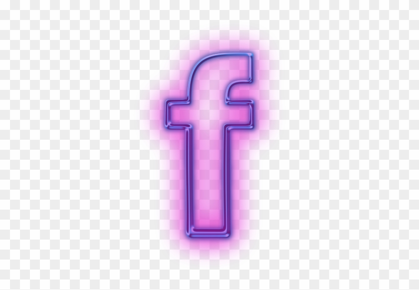 Pink Facebook Logo Png - Neon Social Media Icons Png