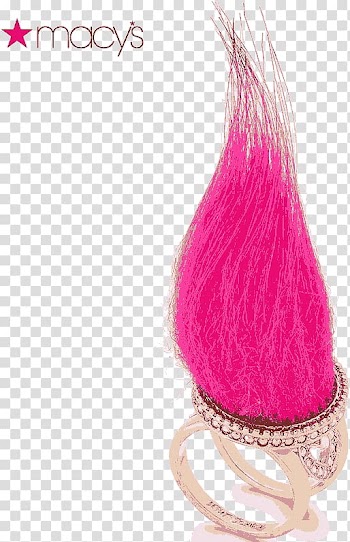Pink Fake fur Ring Designer Gold, Plush ring betseyjohnson transparent background PNG clipart