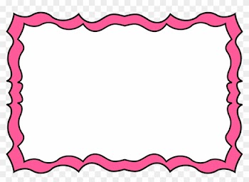 Pink Fancy Borders Clipart - Black White Border