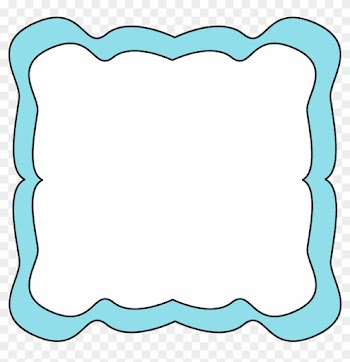 Pink Fancy Borders Clipart - Light Blue Picture Frame