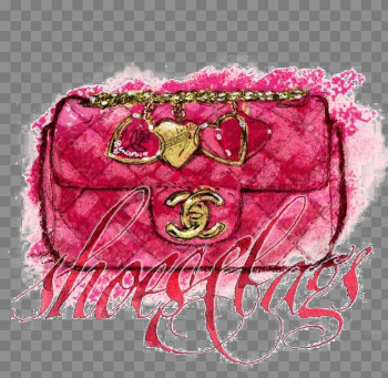Pink Fashion Purse Illustration Handbag Chanel