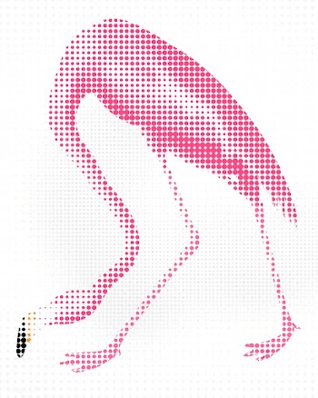 Pink flamingo halftone style design element illustration | Free  illustration - 2338311