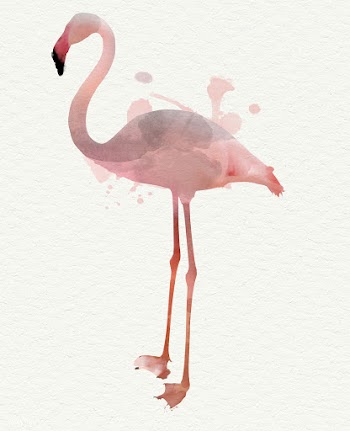 Pink flamingo illustration watercolor style  | Free  transparent png - 2338033