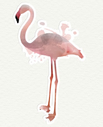 Pink flamingo illustration watercolor style  | Free  transparent png - 2338036