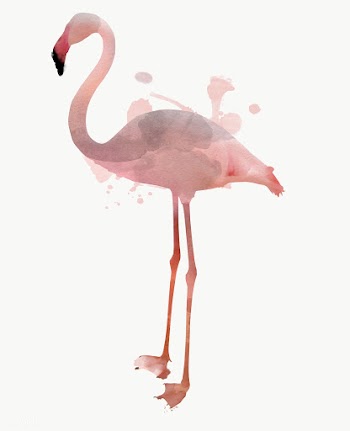 Pink flamingo illustration watercolor style  | Free  transparent png - 2338039