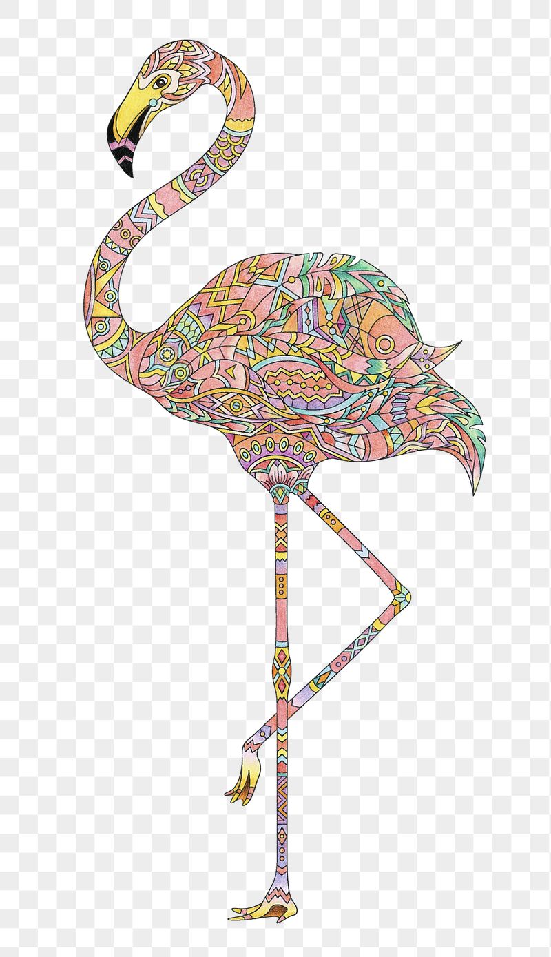Pink flamingo png animal sticker, | Free PNG - rawpixel
