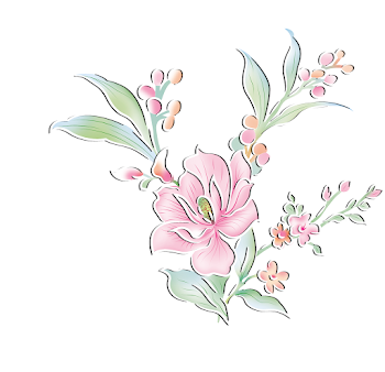 Pink Floral Arrangement with Leaves