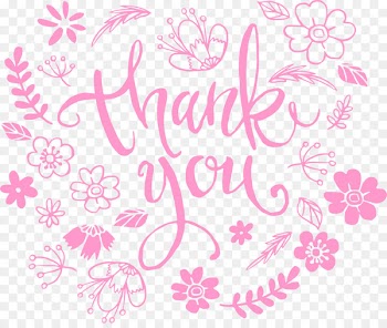 Pink Floral design - Romantic pink floral thanks page 