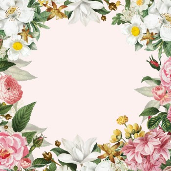 Pink floral frame