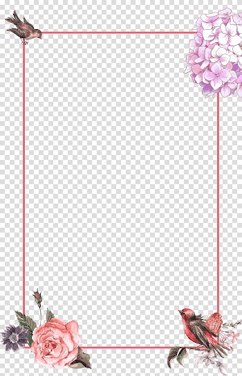 Pink floral frame , Rosa chinensis Flower Petal Icon, Flowers Border transparent background PNG clipart