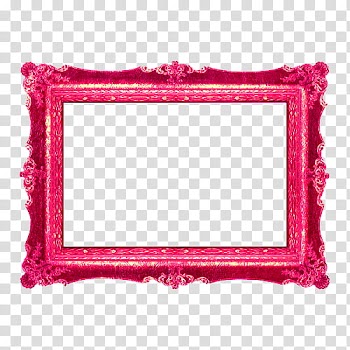 Pink floral frame transparent background PNG clipart