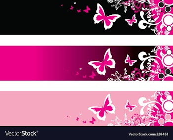Pink floral vector image