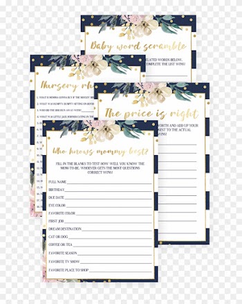 Pink Flower And Gold Baby Girl Shower Games By Littlesizzle - Girl