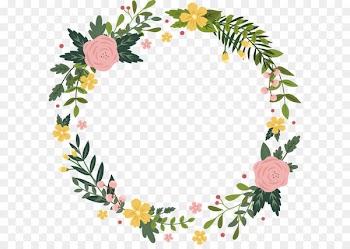 Pink flower border 