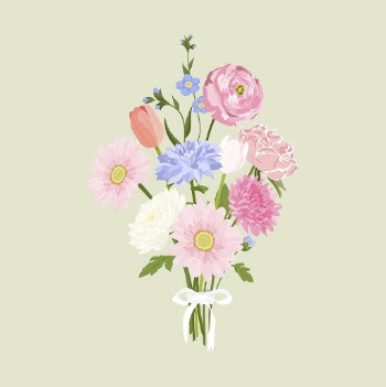 Pink flower bouquet clipart, Valentine's | Free Photo Illustration - rawpixel
