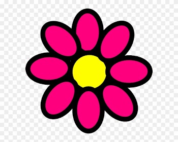 Pink Flower Clip Art At Clker Com Vector Clip Art Online - Girly Flowers Clip Art
